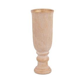 Vase céramique patiné or ø15.5 ht 43cm