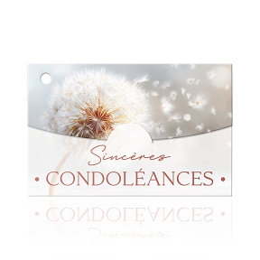 Cartes jeso "sincères condoléances" x10