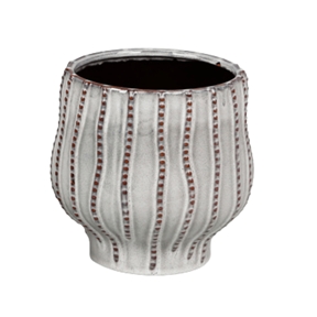 Cache-pot céramique gris