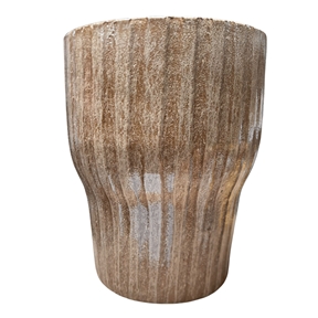 Cache-pot céramique déco marron ø32 ht 40cm