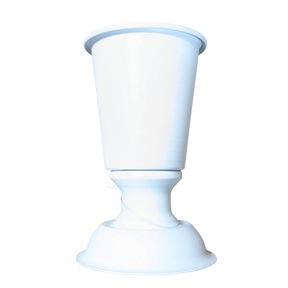 Vase médicis métal blanc ø9 ht 14cm