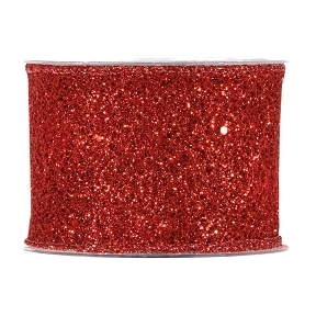 Ruban ajouré paillette rouge 63mm x 10m