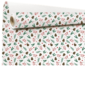 Bobine kraft blanc sagesse vert 0.79 x 40m