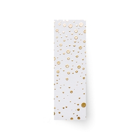 Ruban tissu Noël blanc flocon or 25mm x 15m
