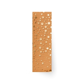 Ruban tissu Noël beige flocon or 25mm x 15m
