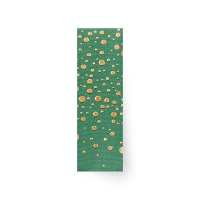 Ruban tissu noël vert flocon or 25mm x 15m