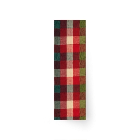Ruban tissu écossais rouge-vert 30mm x 15m