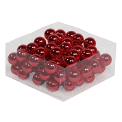 Boules verre brillantes rouge ø 30 mm (x72) 