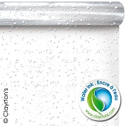 Bobine polypro imprimée gypsophile blanc 0.60 m x 120m (35µ)