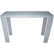 Console bois blanc lave 118 x 39 cm , ht 75 cm 