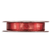 Ruban taffetas uni rouge métal 10 mm x 50 m