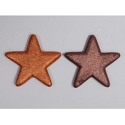 Etoile noël pailletée marron 25cm
