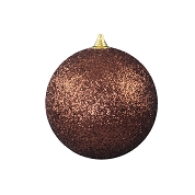 Boule noël pailletée brun ø 180 mm