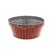 Coupe zinc rouge patine or ø25 ht 11cm