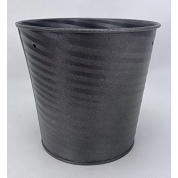 Cache-pot métal gris anthracite ø 9 cm