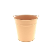 Seau métal saumon ø13 ht 12.5cm