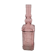 Bouteille verre rose 15 x 15 ht 47cm