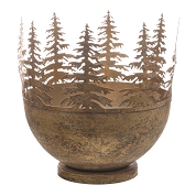 Coupe métal or brossé ø18 ht 19.5cm