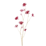 Branche Fleurie Pailletée Rose 70 cm