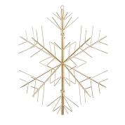 Flocon de neige métal or 78cm