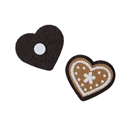 Coeur pain d'épice à coller 4.5 cm (x12)
