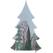 Arbre bois vert et rose 67 x ht 112 cm