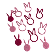 Tete lapin à coller (x24) rose ass