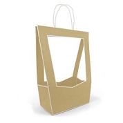 Sac médaillon naturel 12 x 12 ht 35cm (x5)