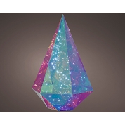 Diamant irisé 30 leds Ø17 ht 25 cm
