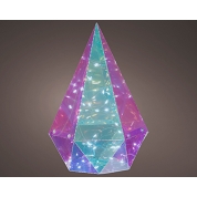 Diamant irisé 48 leds Ø25 ht 30 cm
