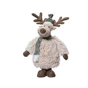 Cerf tissu beige 22 x 13 ht 42 cm
