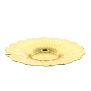 Assiette résine or brossé ø35 ht 4cm