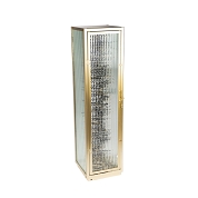 Colonne métal or lumineuse 22 x 22 ht 85cm