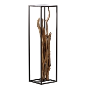 Selette métal + bois moreno 30 x 30 ht 110cm