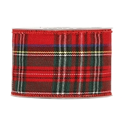 Ruban tissu Ecossais rouge 63mm x 10m