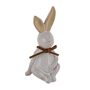 Lapin ceramique creme-beige 5.5 x 5 ht 11.5cm