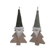 Sapin feutrine vert à suspendre ht 18cm (x4)