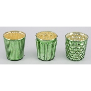 1 x Photophore verre vert ø7 ht 8cm
