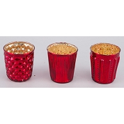 1 x Photophore  verre rouge ø7 ht 8cm