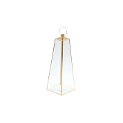 Lanterne métal pyramide 15.5 x 15.5 ht 43cm
