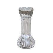 Bougeoir verre ø 6 x ht 12.5 cm