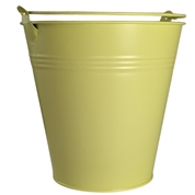 Seau métal vert pâle mat ø17 ht 14 cm