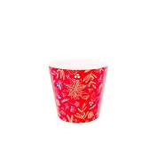 Cache-pot eureka étanche éternity rouge-or ø12 ht 12.5cm (x25)