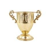 Vase métal or 28 x 19 ht 23cm