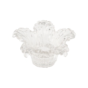 Bougeoir verre nymphea transparent ø12.5 ht 6cm