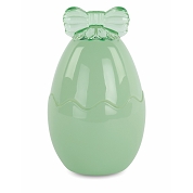 Bonbonnière oeuf verre vert ø10 x ht 17 cm