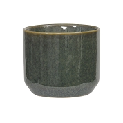 Cache-pot céramique vert ø8 ht 7cm