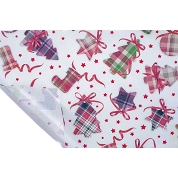 Bobine kraft blanc imprimé Noël 0.80 x 40 m