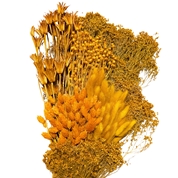 Bouquet fleurs séchées assorties abricot 250grs