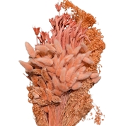 Bouquet fleurs séchées assorties corail 250grs